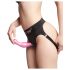 Strap-on-me Courbe S - dildo ondulé avec base (rose)