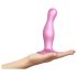 Strap-on-me Curvy M - vagues, dildo avec ventouse (rose)