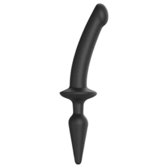 Strap-on-me Switch Semi-Realistic S - 2-en-1 gode en silicone (noir)