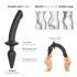 Strap-on-me Switch Semi-Realistic S - 2-en-1 gode en silicone (noir)