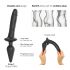 Strap-on-me Swith Realistic S - 2en1 godemichet en silicone (noir)