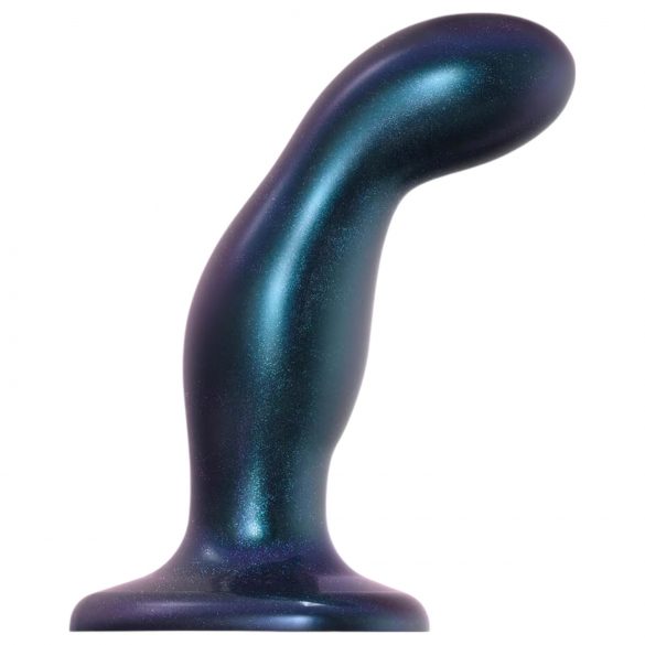 Strap-on-me Snaky M - gode ceinture courbé pour anal (bleu métallisé)