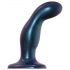 Strap-on-me Snaky M - gode ceinture courbé pour anal (bleu métallisé)