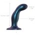 Strap-on-me Snaky M - gode ceinture courbé pour anal (bleu métallisé)