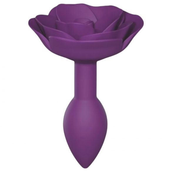 Love to Love Open Roses S - plug anal en silicone (violet)