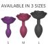 Love to Love Open Roses S - plug anal en silicone (violet)