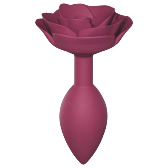 Love to Love Open Roses M - plug anal en silicone (rouge)