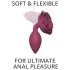 Love to Love Open Roses M - plug anal en silicone (rouge)