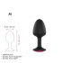 Dorcel Geisha Plug Ruby M - plug anal noir avec bijou rose