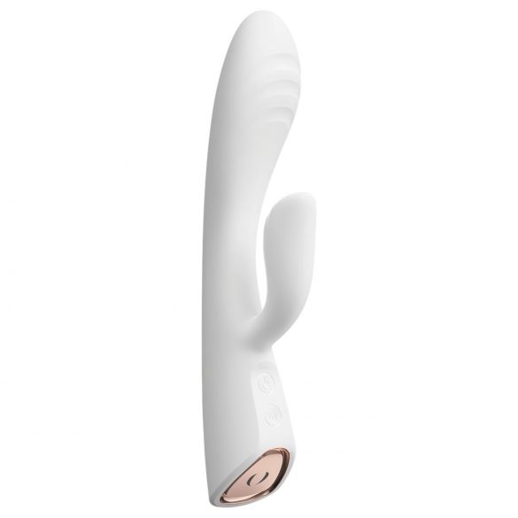 Dorcel Flexi Rabbit - vibromasseur avec stimulateur de clitoris chauffant (blanc)