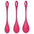 Satisfyer Yoni Power 1 - ensemble de boules de geisha - rouge (3 pièces)