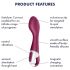 Satisfyer Hot Spot - vibromasseur rechargeable et chauffant pour point G (rouge)