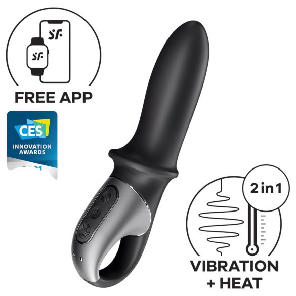 Satisfyer Hot Passion - vibromasseur anal chauffant intelligent (noir)