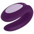 Satisfyer Double Joy - vibromasseur intelligent et étanche pour couples (violet)