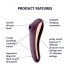 Satisfyer Dual Kiss - 2 en 1, vibromasseur rechargeable vaginal et clitoridien (violet)