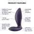 Plug Vibrant Intense Satisfyer - vibromasseur anal intelligent (violet)