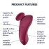 Satisfyer Sexy Secret - culotte vibrante intelligente et étanche (rouge)