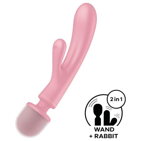 Satisfyer Triple Lover - Vibromasseur pour point G et massage (rose)