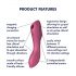 Satisfyer Curvy Trinity 3 - vibromasseur 2en1 à ondes d'air rechargeable (rouge)