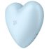 Satisfyer Cutie Heart - stimulateur clitoridien à ondes de pression rechargeable (bleu)