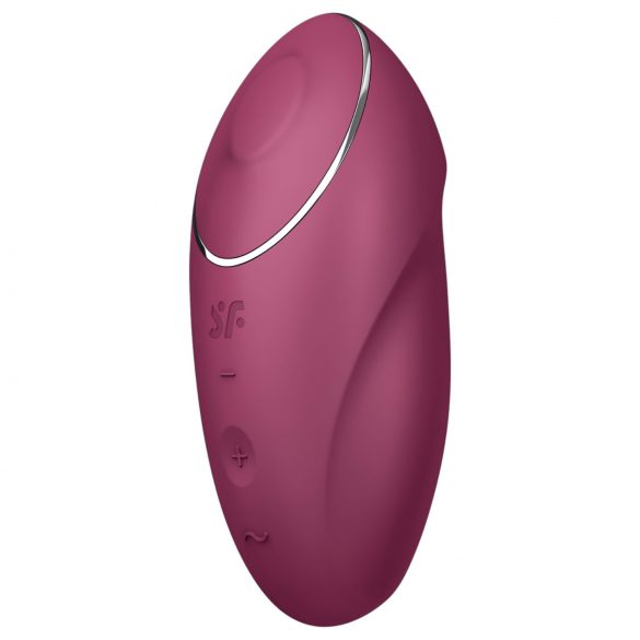 Satisfyer Tap & Climax 1 - Vibromasseur et stimulateur clitoridien 2 en 1 (rouge)