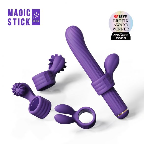 Baguette Magique - vibrateur avec bras clitoridien amovible (violet)