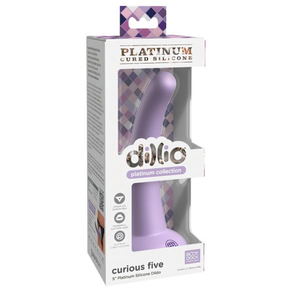 Dillio Curious Five - gode en silicone à ventouse (15 cm) - violet