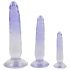 Crystal Clear - Set de 3 Dildos d'Entraînement Anal (Transparent-Bleu)