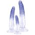 Crystal Clear - Set de 3 Dildos d'Entraînement Anal (Transparent-Bleu)