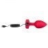 b-vibe heart - Vibromasseur anal télécommandé rechargeable (rouge)