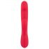 Lapin Sourire Thumping - vibromasseur rechargeable à 3 moteurs (rouge)