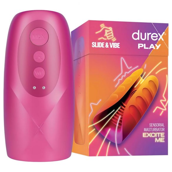 Durex Slide & Vibe - vibrateur à gland rechargeable et étanche (rose)