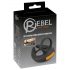 Rebel - anneau pénien vibrant avec stimulateur de testicules (noir)