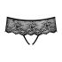 Obsessive Merossa - string ouvert avec strass - noir - L/XL