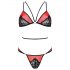 Passion Peonia - Ensemble soutien-gorge (rouge-noir)