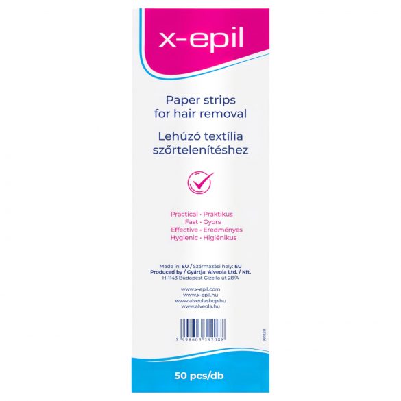 X-Epil - bandes textiles dépilatoires (50 pièces)