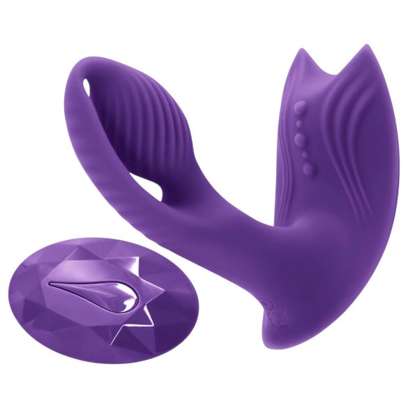 Inya Bump-N-Grind - Stimulateur vibrant 2en1 avec radio et chauffage (violet)