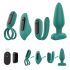 Sex HD - ensemble de vibrateurs 4 pièces avec télécommande et batterie rechargeable (vert)