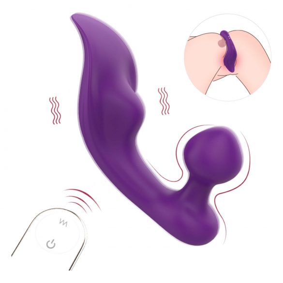 Sex HD Chomper - vibromasseur étanche pour clitoris et anal (violet)