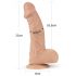 Lovetoy Real Extreme - Dildo à ventouse avec testicules - 23 cm (naturel)