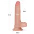 Lovetoy Nature Cock - godemichet réaliste à double couche - 18 cm (naturel)