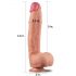 Lovetoy Nature Cock - gode réaliste à double couche - 30 cm (naturel)