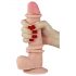 Lovetoy Sliding-Skin - dildo à double couche à ventouse - 21 cm (naturel)