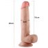 Lovetoy Sliding-Skin - dildo à double couche à ventouse - 21 cm (naturel)