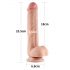 Lovetoy Sliding-Skin - gode ventouse à double couche - 23 cm (naturel)