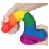 Lovetoy Prider - godemiché réaliste avec testicules - 20cm (arc-en-ciel)