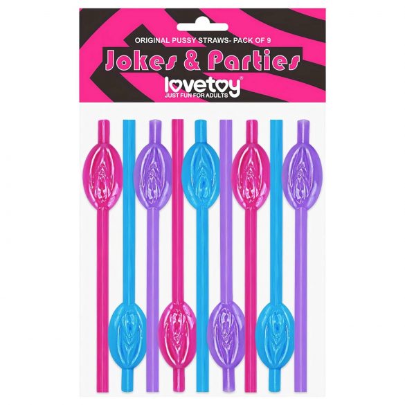 Lovetoy - pailles avec vagin (rose-bleu-violet)