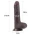 Lovetoy Peau Glissante - dildo à ventouse - 18 cm (marron)