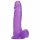 Jelly 8 - Dildo avec ventouse et testicules (violet)