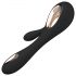 LELO Soraya Wave - vibromasseur rechargeable avec stimulateur clitoridien (noir)